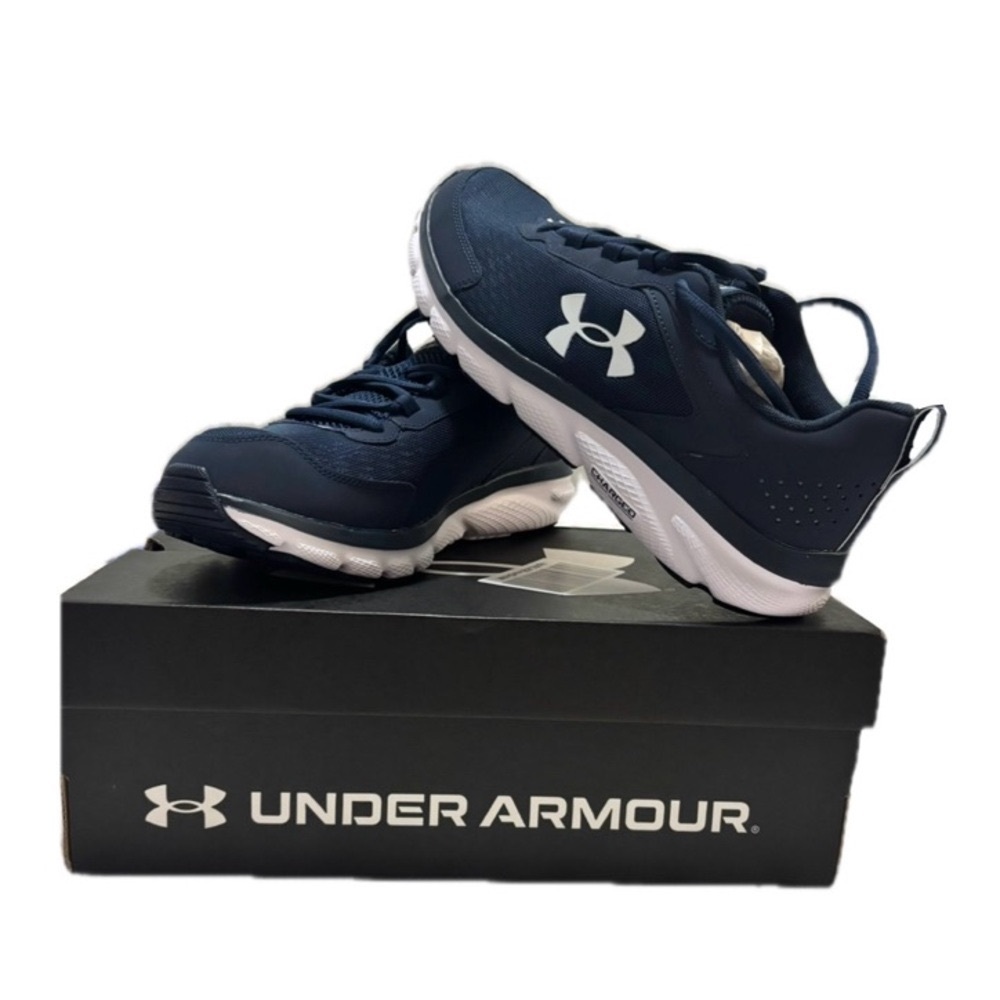 Men’s Size 11.5 Navy Blue Under Armour ‘Charged Assert 9’ Tennis Shoes
